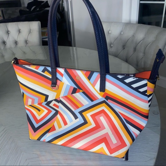 tory burch rainbow tote